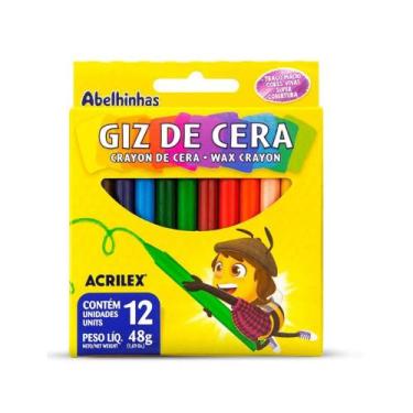 Imagem de Giz de Cera Acrilex 12 Cores 48g