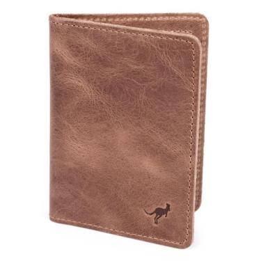 Imagem de Carteira Porta Documento Slim Couro bovino Natural Cabe Rg - ELLO GRIF