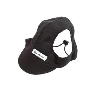 Imagem de Boné Esportivo para Cachorro e Gato Pet - Bichinho Chic, Preto, G