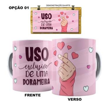Imagem de Caneca 325ml Dorama Uso Exclusivo De Uma Dorameira K-Drama - LARANJA E
