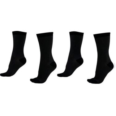 Imagem de Kit 02 Pares Meia Corrida/Ciclismo HUPI Carbono Preto, Preto, UNICO