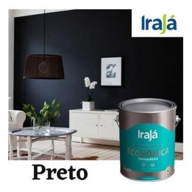 Imagem de Tinta Acrílica PRETO para Teto e Parede IRAJÁ 3,6L INTERIOR