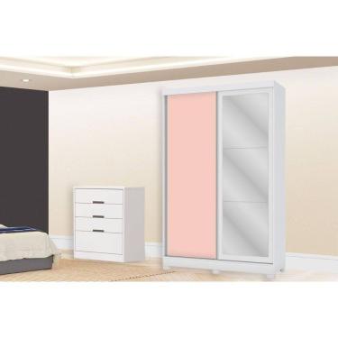 Imagem de Guarda Roupa 2 Peças (1GuardaRoupa+1Cômoda) QC110 Branco (QC12) - Kappesberg