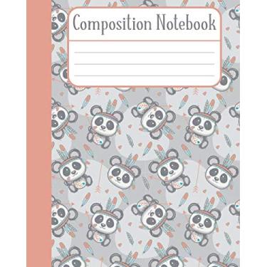 Imagem de Composition Notebook: Panda Theme Cover College Ruled Composition Notebook Journal For Girls Boys Kids Women Student or School Teacher - 8" by 10" X ... Ruled Lined Book Gift Idea For Panda Lovers.