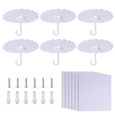 Imagem de beinkmake 6 peças de ganchos para mosquiteiros de teto, super cola, ganchos para cama e dossel para pendurar em casa