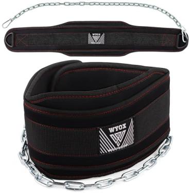 Imagem de Cinto de Mergulho WYOX para Levantamento de Peso – Cinto de Peso com Corrente para Pull-ups, Cinto de Academia para Powerlifting, Agachamentos, Musculação, Aço de Alta Resistência e Cinto de Treino com Suporte Confortável de Neoprene