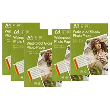 Imagem de Jato de tinta brilhante Photo Paper 21.1 cmx29.7 cm tamanho A4 100 folhas peso 200gsm seca rapidamente melhor acabamento melhor imagens coloridas para todas as impressoras jato de tinta