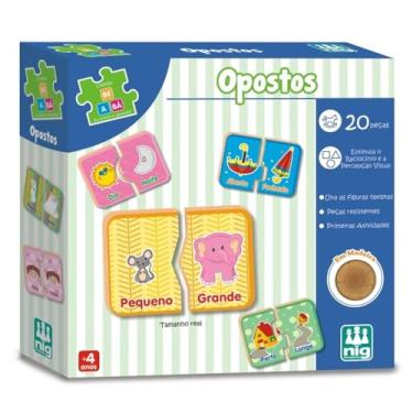 Imagem de Nig Brinquedos Jogo Educativo Madeira Be a Bá Opostos