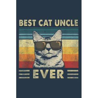 Imagem de Best Cat Uncle Ever Vintage Retro Cat Dad Father Day: Study Notebook, 6 x 9 inches, 120 pages