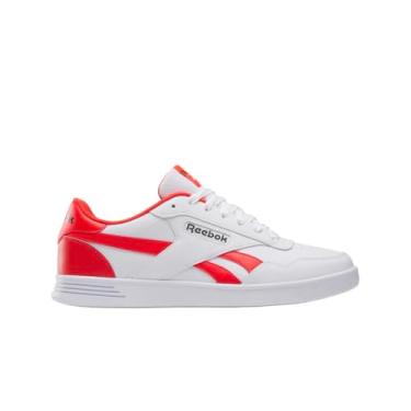 Imagem de Reebok Tênis unissex Court Advance, Calçado branco/vermelho energético/preto, 12 Women/10.5 Men