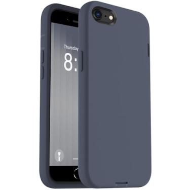 Imagem de ORIbox Capa compatível com iPhone SE 2022/2020, compatível com iPhone 8/7, capa macia com acabamento de toque da parte externa de silicone líquido