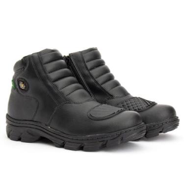 Imagem de Bota Coturno Moto Masculino Couro Cano Curto Zíper - Adventure Shoes, 