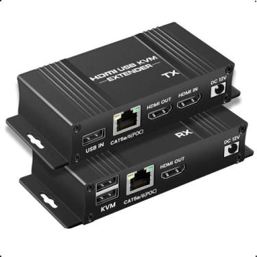 Imagem de Extensor KVM HDMI USB por Cat5/6 Full HD 1080P Loop HDMI - BolAAzul