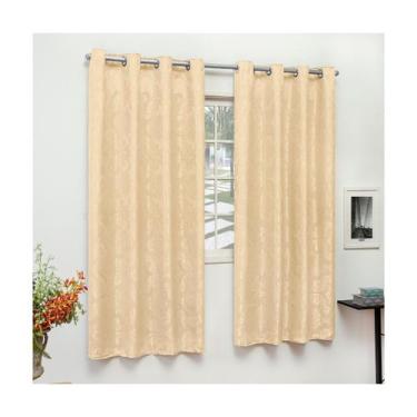 Imagem de Cortina Jacquard Jacar Semi Blackout Varão 4m para Sala Quarto Escritó