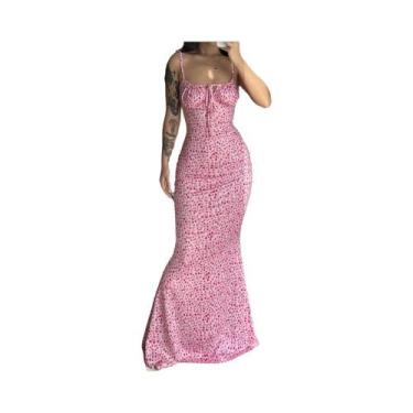 Imagem de Vestido Longo Floral Bodycon Elegante para Mulheres - Verão, Praia e F