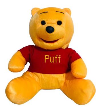 Imagem de Boneco Urso de Pelúcia PUFF 45cm Fofinho Grande Exclusivo Lançamento -