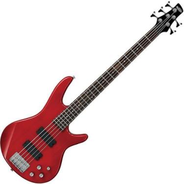 Imagem de Baixo Ibanez 5 Cordas Ativo Gsr 205 Tr Vermelho Transparent