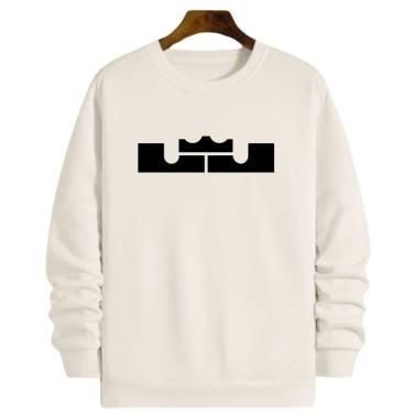 Imagem de Blusa Moletom Gola Basquete Lebron James Logo Basketball