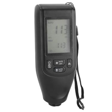 Imagem de Testador de Espessura Camada de Pintura, 0-2000um Versátil Camada de Espessura do Medidor (Preto)