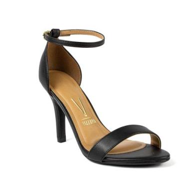 Imagem de Sandália Vizzano Feminina Salto Alto Fino Moda Original, Preto, 38