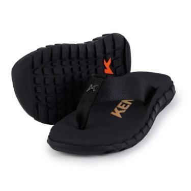 Imagem de Sandalia Kenner Chinelo Masculino Megah Laranja original, Megah preto,