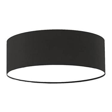 Imagem de Luminária Plafon Redondo Cúpula em Tecido 40x15 Cor:Preto5946