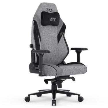 Imagem de Cadeira Gamer DT3 N10, almofada magnética, apoio lombar integrado contínuo em 2 direções, braços 4D+, suporta até 160kg e altura máx 1,85m (N10 - Tam. XL | Revestida em Tecido - Grey)