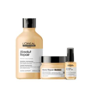 Imagem de Loreal Abs Repair Gold Sh 300ml + Masc Light 250ml + Oleo 30ml - Lorea