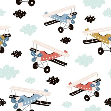 Imagem de Papel De Parede Adesivo Infantil Quarto Avião 10m