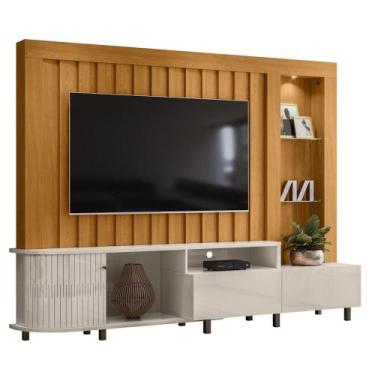 Imagem de Estante Painel Para TV 70 Pol 242cm Le Gard M01 Off/Cinamomo - Mpozena