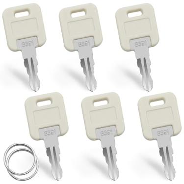 Imagem de 6 peças de chaves G391 RV - Chaves de substituição de trailer e trailer de aço inoxidável com 2 anéis - universais para trailers, fechaduras de armazenamento, fechaduras de porta, resistentes e