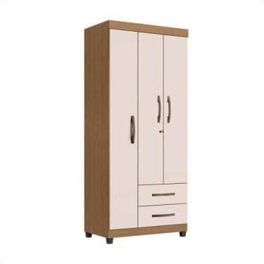 Imagem de Guarda-roupa Solteiro Lion 3 Portas 2 Gavetas Roupeiro - Móveis Leão