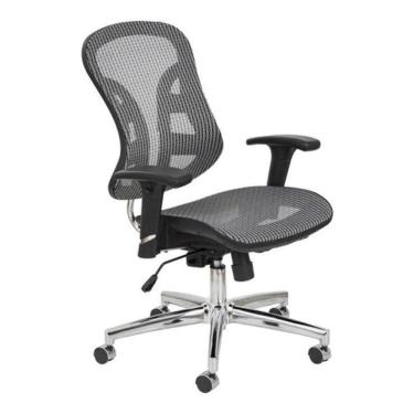Imagem de Cadeira Escritório Presidente Cromanda Tela Mesh - Preto