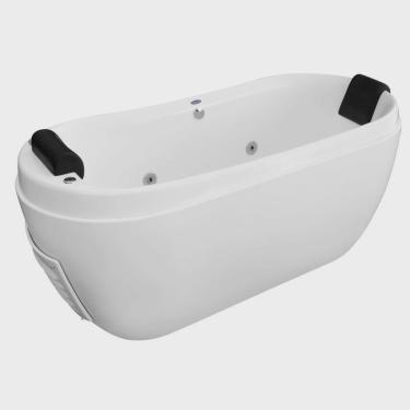 Imagem de Banheira de Hidromassagem Mondialle Modelo Palermo Elegance 177cmx82cmx77cm em Acrílico Branco