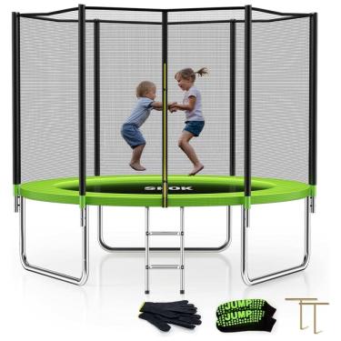 Imagem de Cama Elástica Reforçada até 181 kg, Tamanho 2,4 Metros, SKOK, Azul