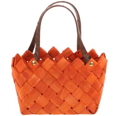 Imagem de BESPORTBLE Cesta de parede de madeira tecida à mão, cesta de armazenamento portátil feita à mão, vaso rústico para pendurar na parede, vaso rústico para plantas de fazenda, vaso para galhos secos,