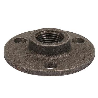 Imagem de 65mm DN15 Flange Pipe Base Thread Floor Flange, 10pcs 3 Furos Liga/Ferro Fundido Fixação para Tubos Torneiras Suprimentos (ferro fundido)