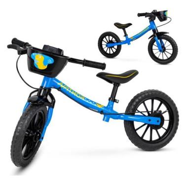 Imagem de Bicicleta Equilíbrio Balance Sem Pedal Aro 12 Azul Menino Nathor