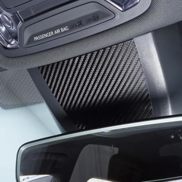 Imagem de BETTERHUMZ Compatível com Audi A3 8Y S3 RS3 Sportback 2021-2025 Adesivo de espelho retrovisor de carro para Alcantara Adesivo de lembrete estilo de carro acessórios de moldagem interior (carbono)