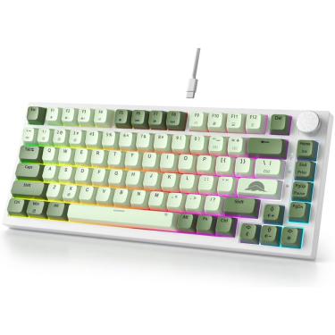 Imagem de Teclado mecânico para jogos Fogruaden Wired 75% Matcha