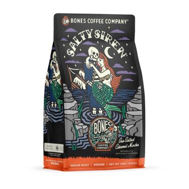 Imagem de Ground Coffee Bones Coffee Company Salty Siren Caramel Sabor Chocolate 340mL