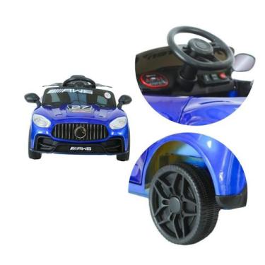 Imagem de Carrinho Esportivo Elétrico Infantil  Azul Menino Controle Remoto  - U