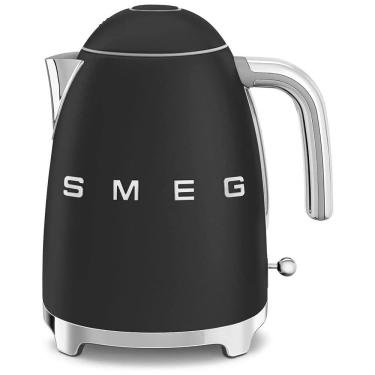 Imagem de Chaleira Elétrica Retrô SMEG com Desligamento Automático, Base Removível e Indicador de Água, KLF03BLMUS, Preto Fosco
