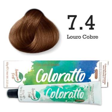 Imagem de Coloração Coloratto 7.4 Louro Cobre  Itallian Color