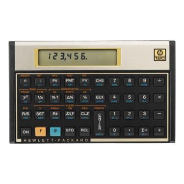 Imagem de Calculadora financeira hp 12C preta/dourada para profissionais