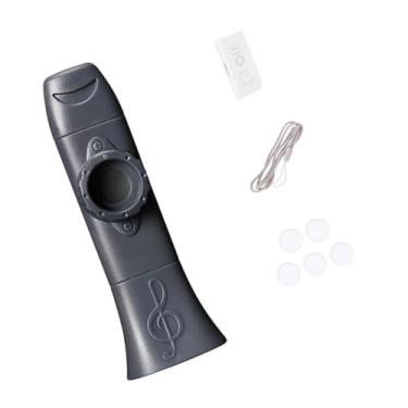 Imagem de YIJU Kazoo Flute Harmonica acompanhante portátil flauta de boca fácil de tocar para os amantes da música Teclado Piano Ukulele Violino, Cinza