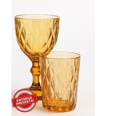 Imagem de KIT 01 Jarra Diamond 1,8L, 06 Taças Diamond e 06 Copos Diamond 390ML -