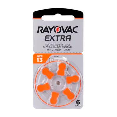 Imagem de Pilhas para Aparelho Auditivo, Tamanho 13, Cartela com 6 Unidades