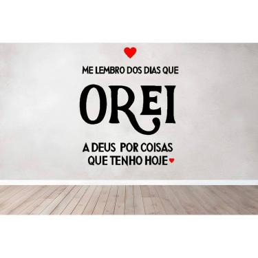 Imagem de Adesivo De Parede Orei A Deus