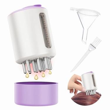 Imagem de SphonxAi Aplicador elétrico de óleo capilar e massageador de couro cabeludo 2 em 1, capacidade de 15 ml, escova de cuidados com o couro cabeludo para tratamento capilar, minoxidil, óleos essenciais e